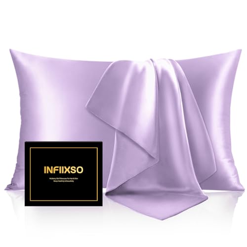 Mulberry Silk Pillowcase for Hair and Skin(Acne Resistant), Silk Pillow Cases Standard Size