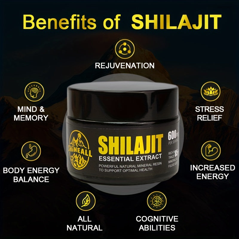 Gold Grade Pure Shilajit with 85 essential trace minerals