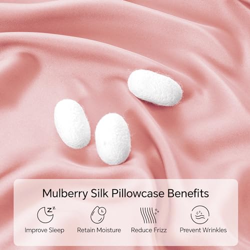 Mulberry Silk Pillowcase for Hair and Skin(Acne Resistant), Silk Pillow Cases Standard Size