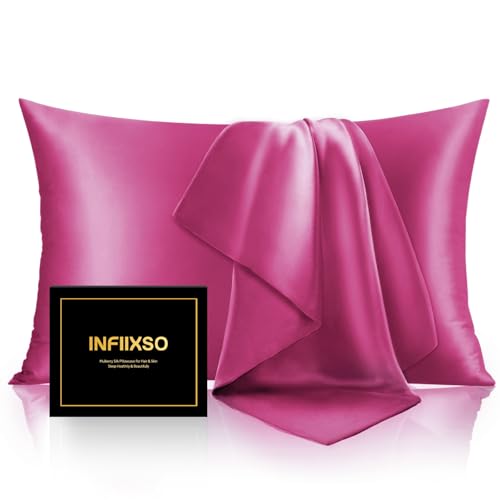 Mulberry Silk Pillowcase for Hair and Skin(Acne Resistant), Silk Pillow Cases Standard Size