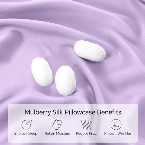 Mulberry Silk Pillowcase for Hair and Skin(Acne Resistant), Silk Pillow Cases Standard Size