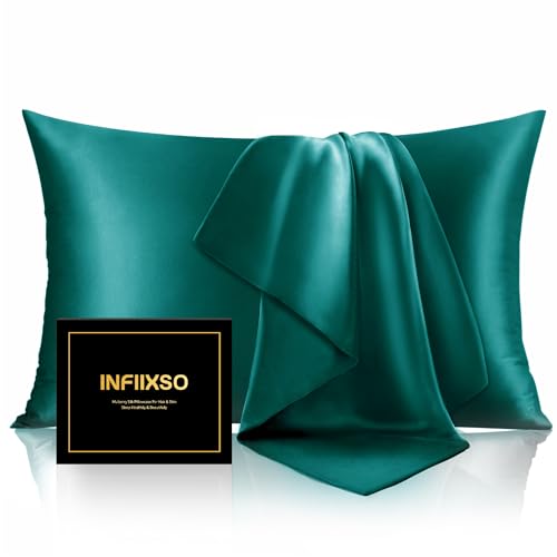 Mulberry Silk Pillowcase for Hair and Skin(Acne Resistant), Silk Pillow Cases Standard Size