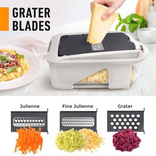 Mueller Pro-Series 10-in-1, 8 Blade Vegetable Chopper, Onion Mincer, Cutter, Dicer, Egg Slicer with Container