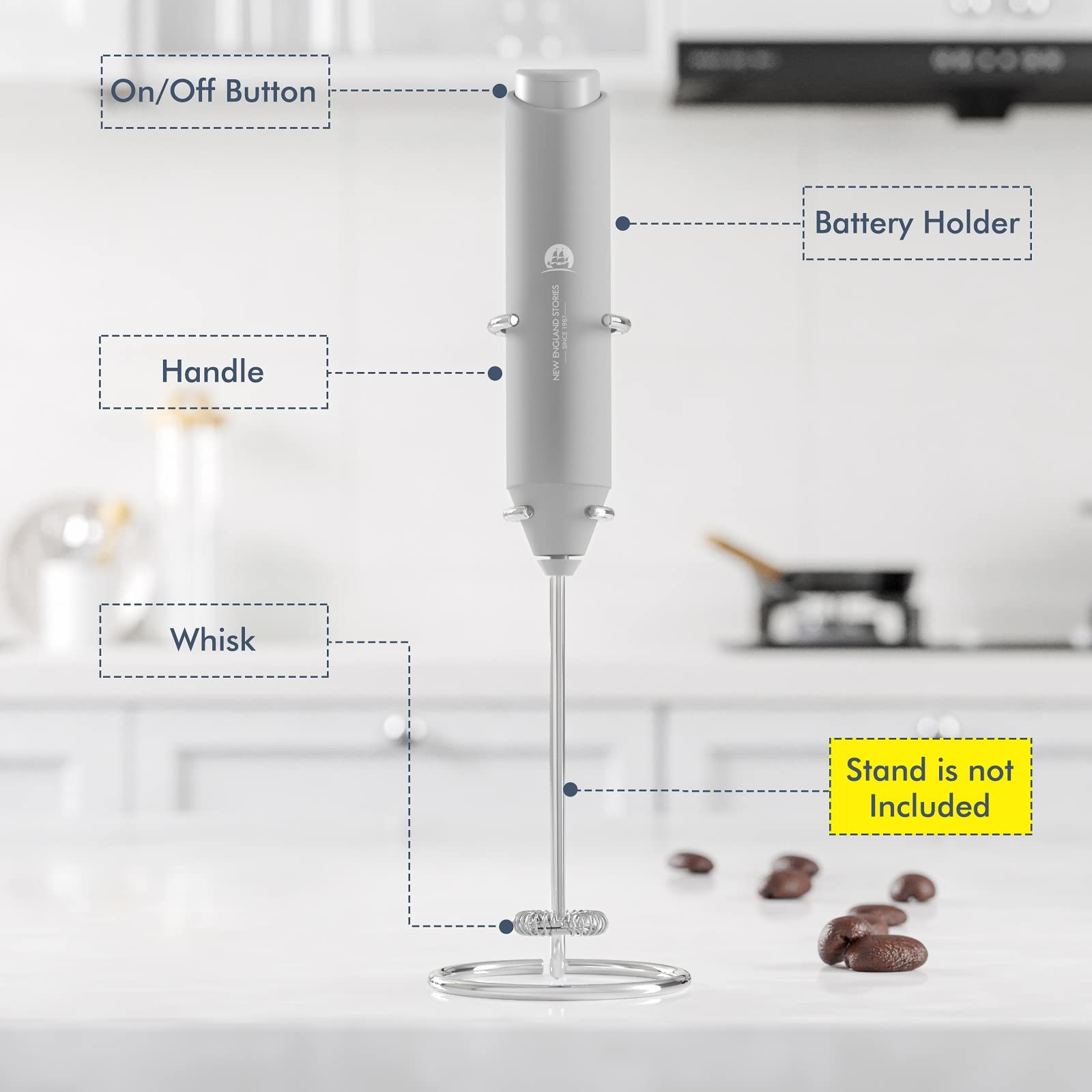 Marble Powerful Milk Frother Handheld Foam Maker/Mixer