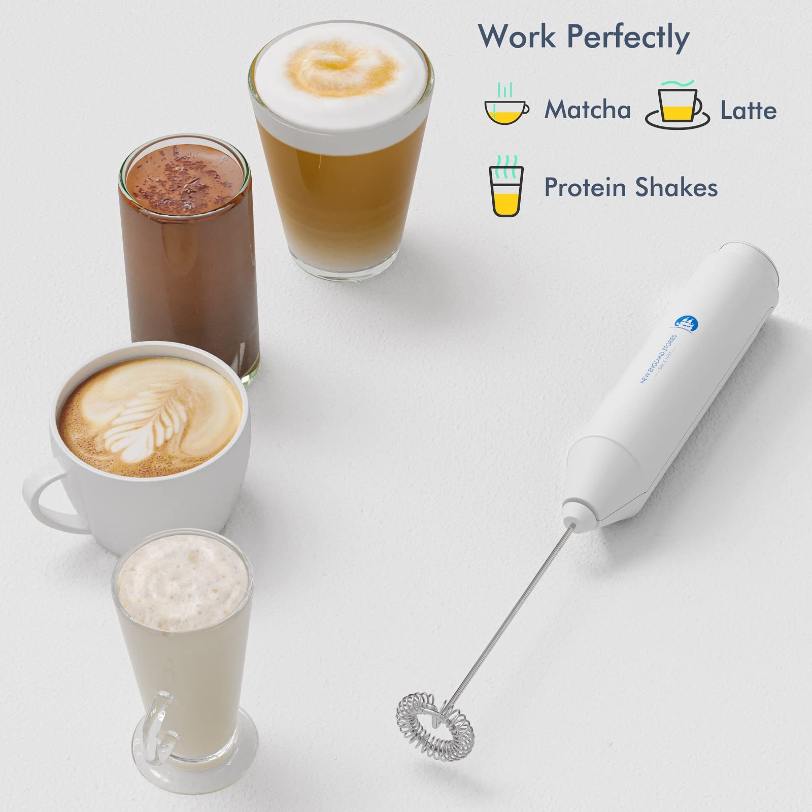 Marble Powerful Milk Frother Handheld Foam Maker/Mixer