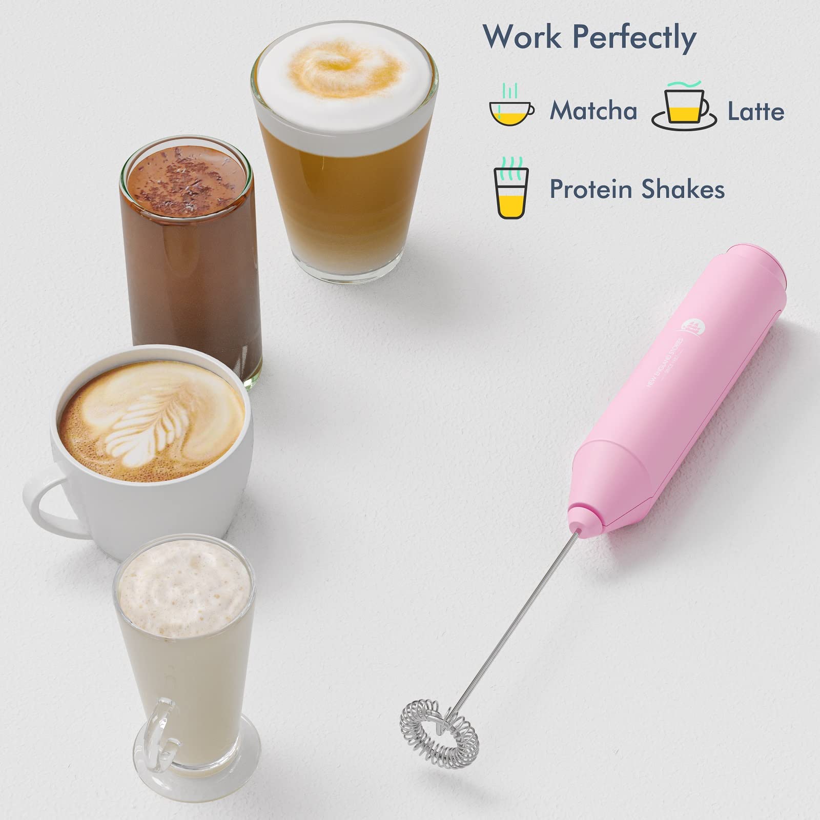 Marble Powerful Milk Frother Handheld Foam Maker/Mixer