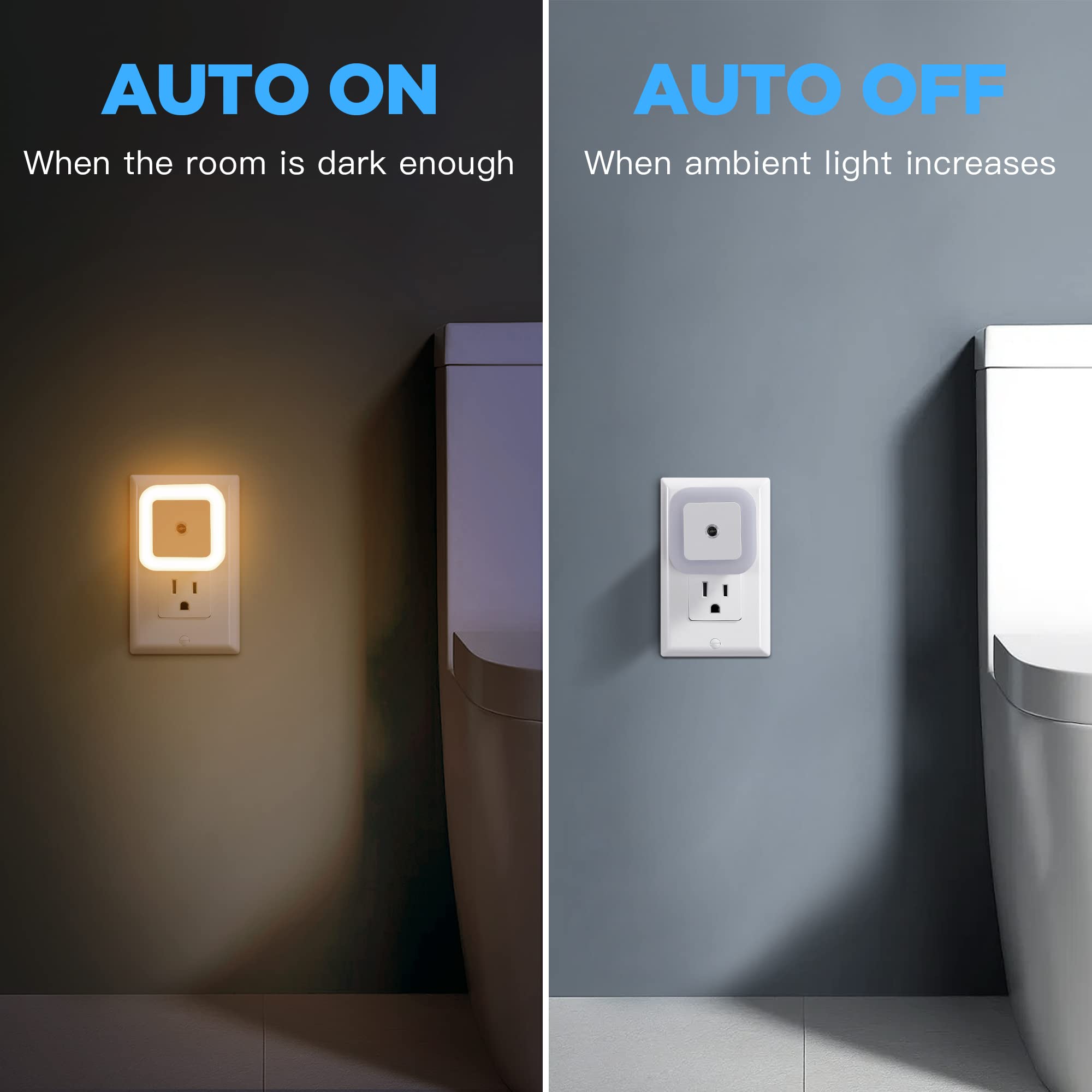 Plug-in LED Night Light with Dusk to Dawn Sensor