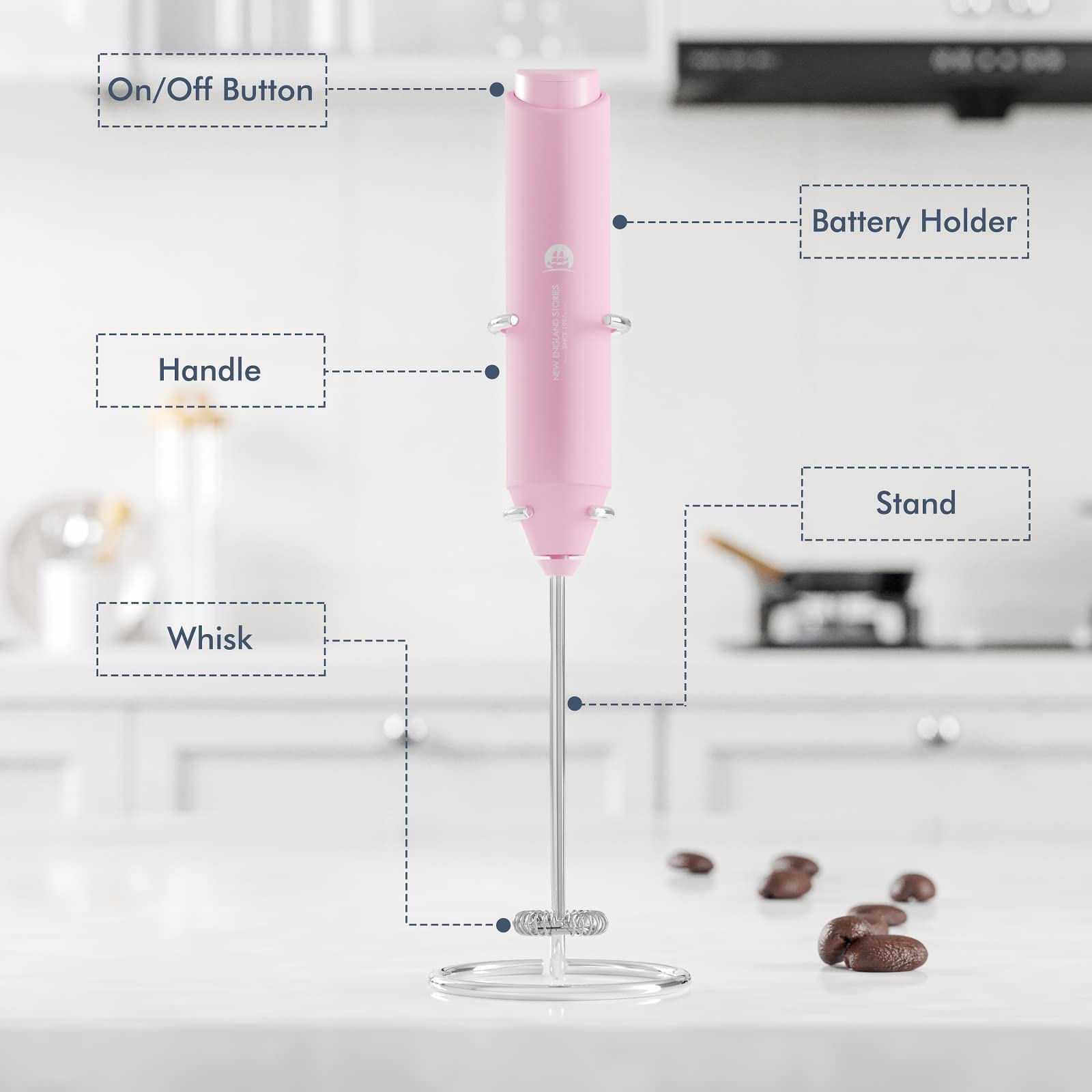 Marble Powerful Milk Frother Handheld Foam Maker/Mixer