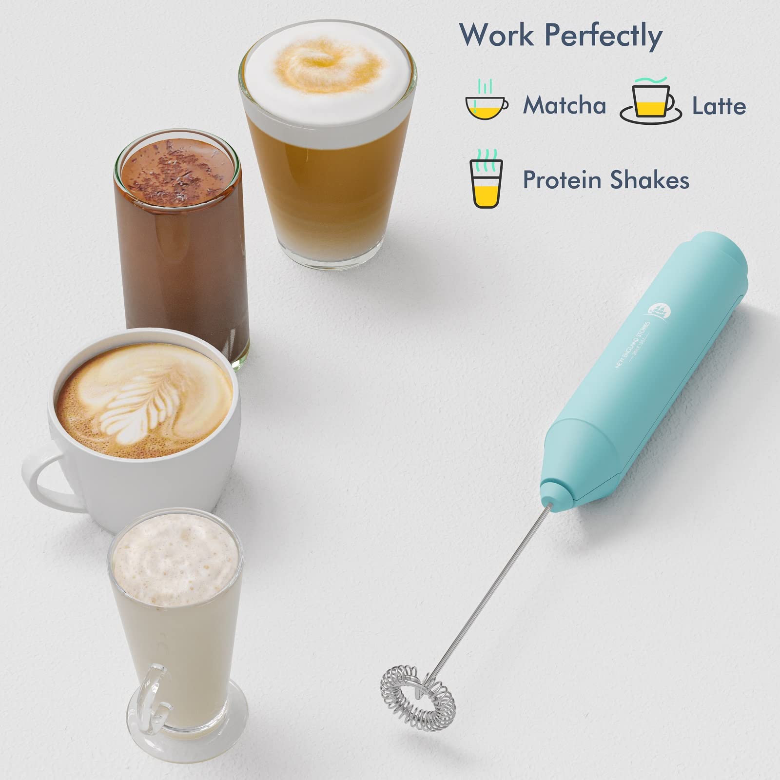 Marble Powerful Milk Frother Handheld Foam Maker/Mixer