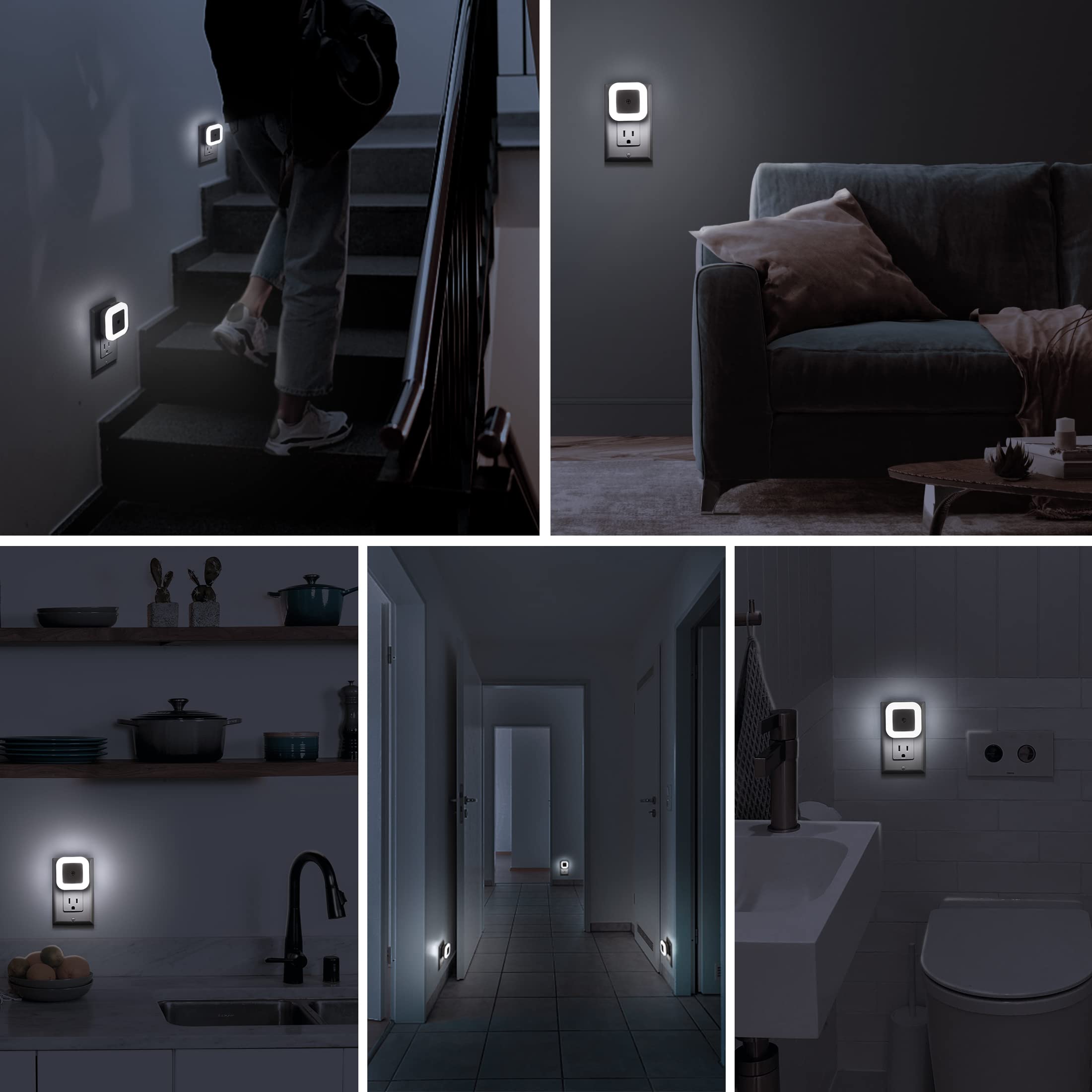 Plug-in LED Night Light with Dusk to Dawn Sensor