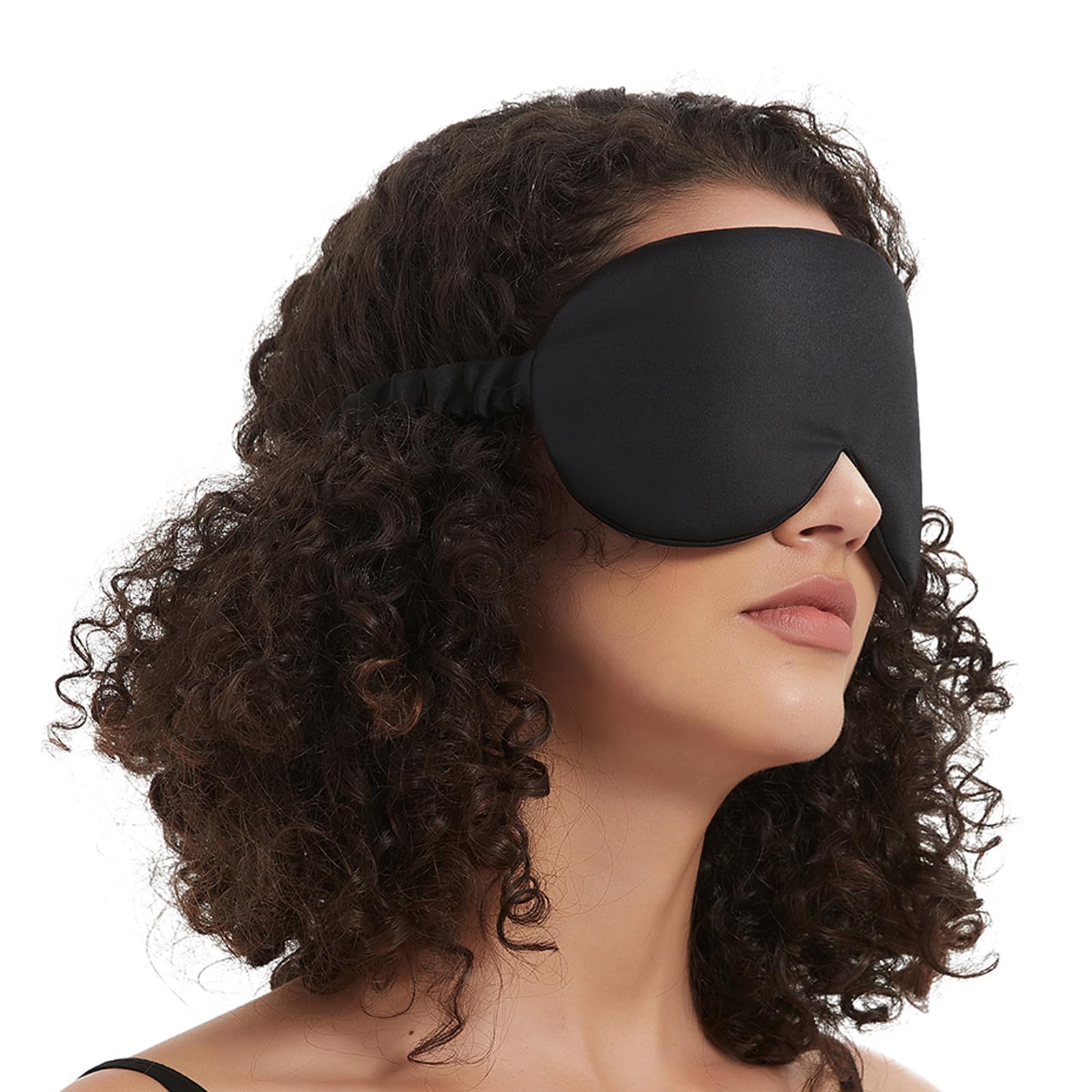 Alaska Bear Sleep Mask Silk Eye Cover with Contoured Padding for Pressure