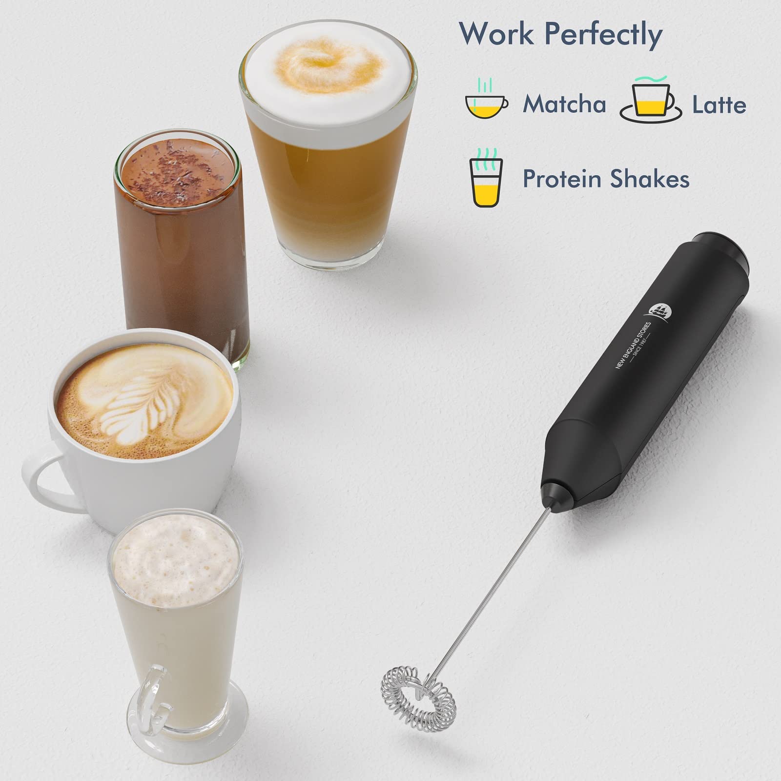 Marble Powerful Milk Frother Handheld Foam Maker/Mixer