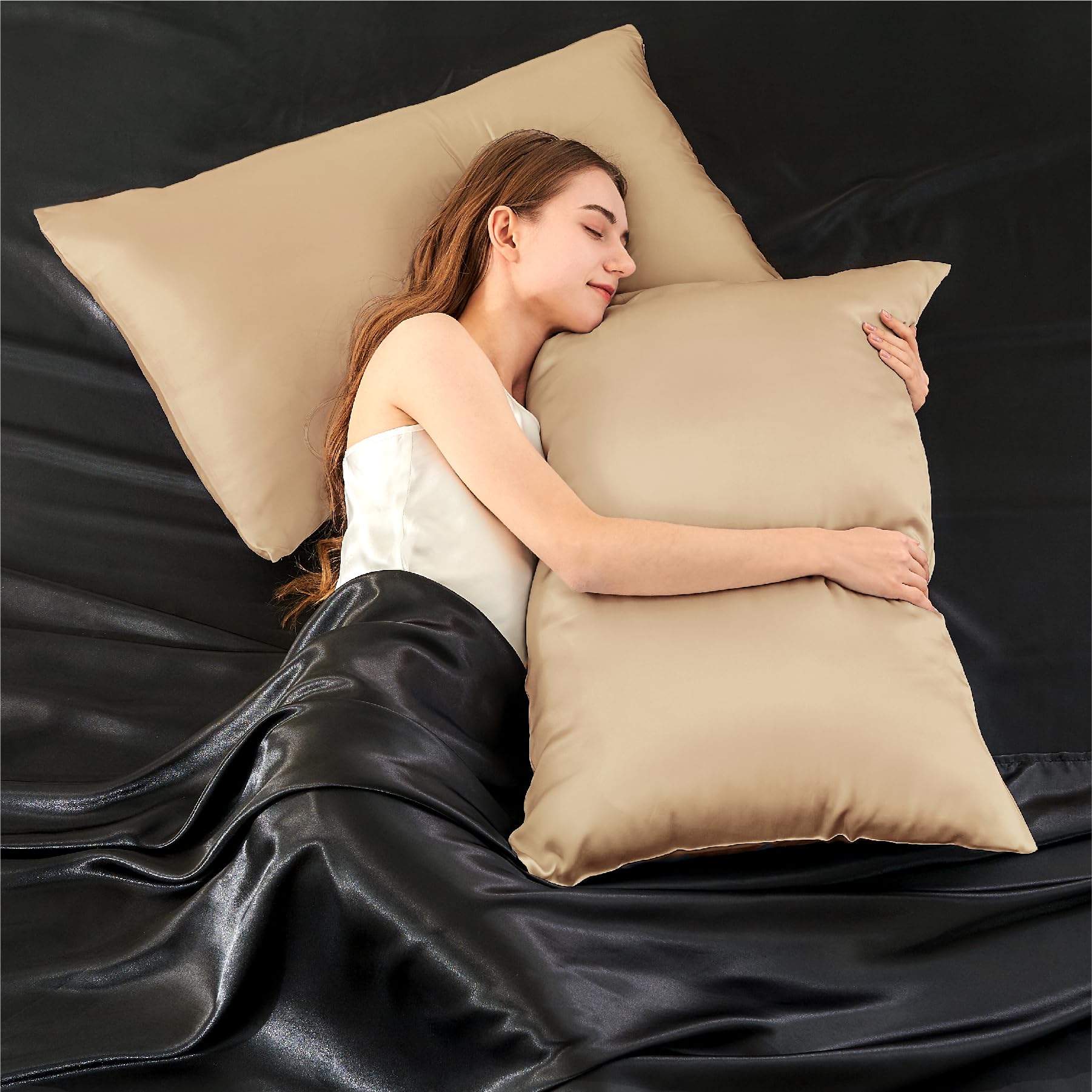 Mulberry Silk Pillowcase for Hair and Skin(Acne Resistant), Silk Pillow Cases Standard Size