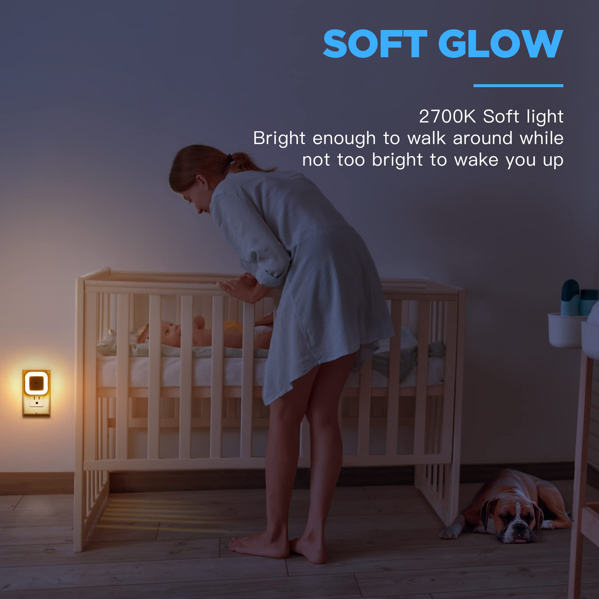 Plug-in LED Night Light with Dusk to Dawn Sensor