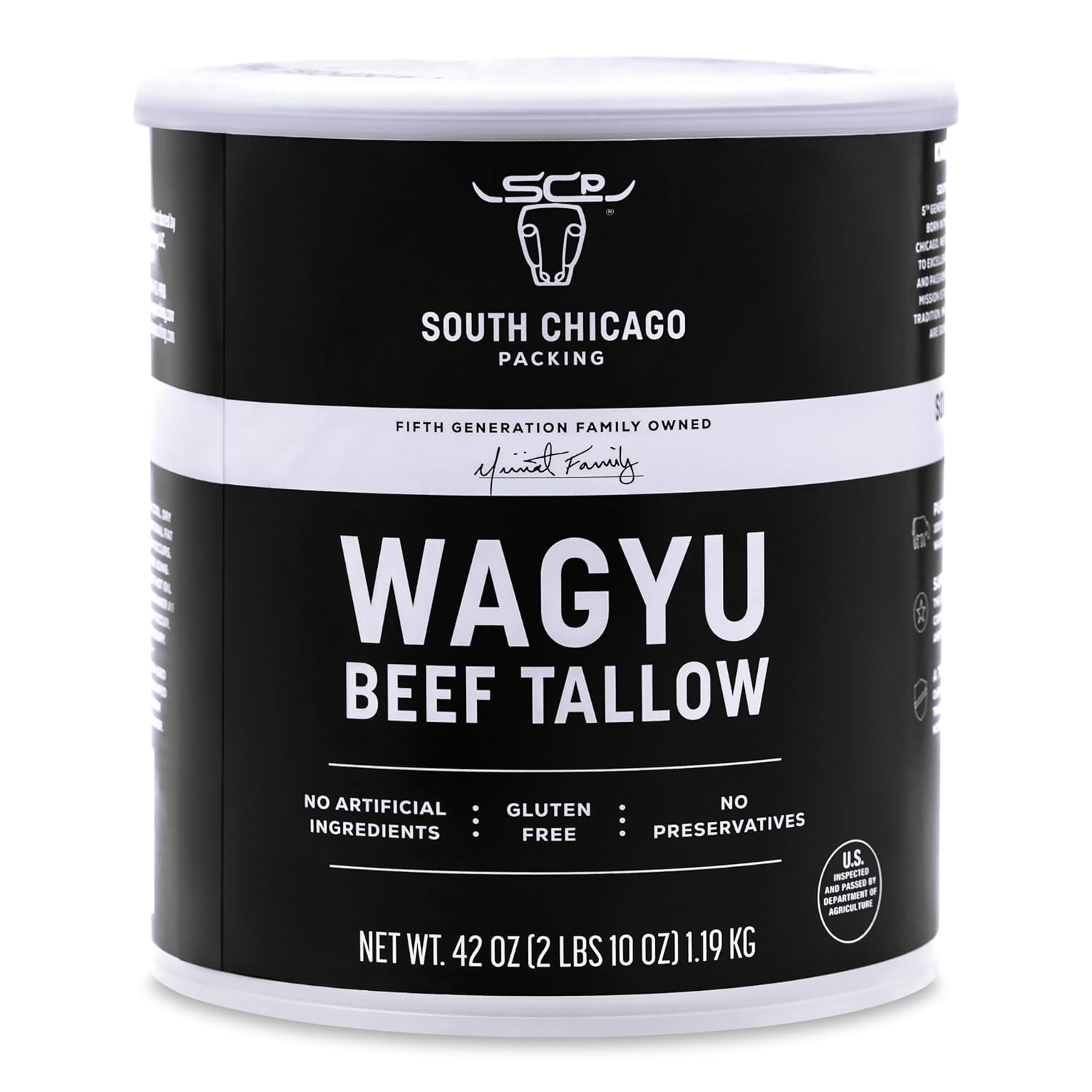 South Chicago Packing Wagyu Beef Tallow, 42 Ounces, Paleo-friendly, Keto-friendly, 100% Pure Wagyu