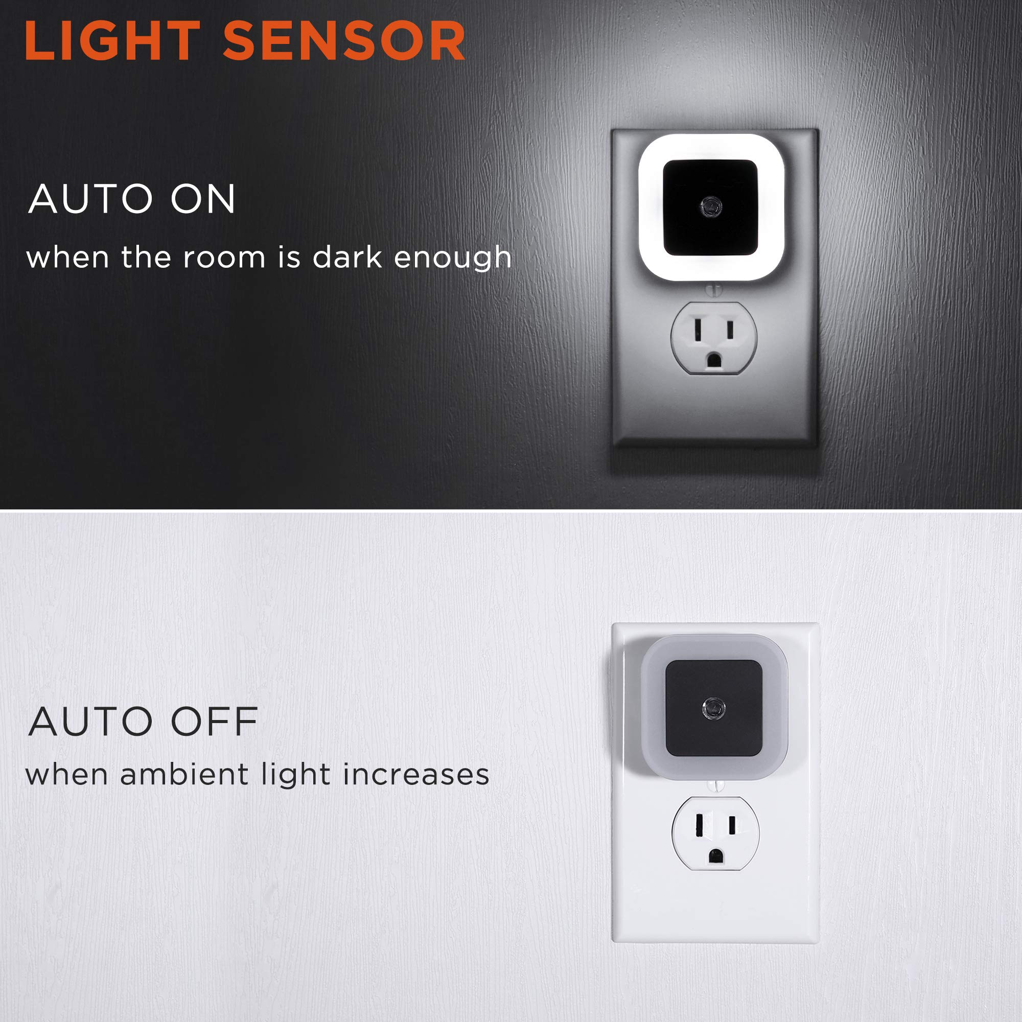 Plug-in LED Night Light with Dusk to Dawn Sensor