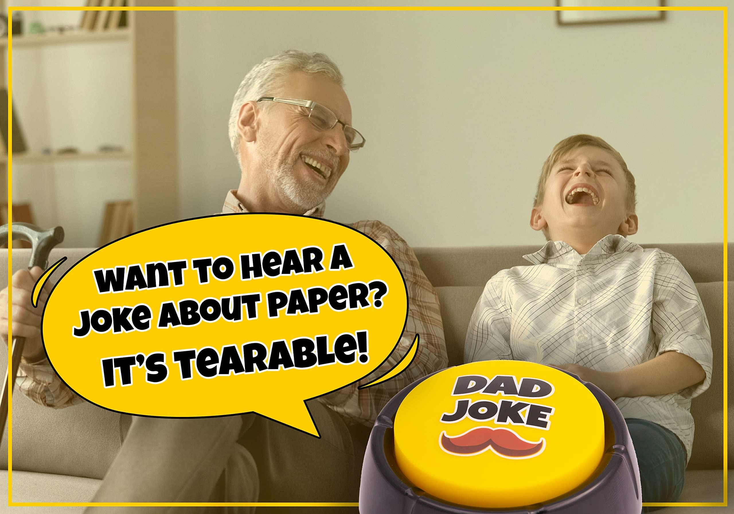 Novelty Talking Button of Dad Jokes Present