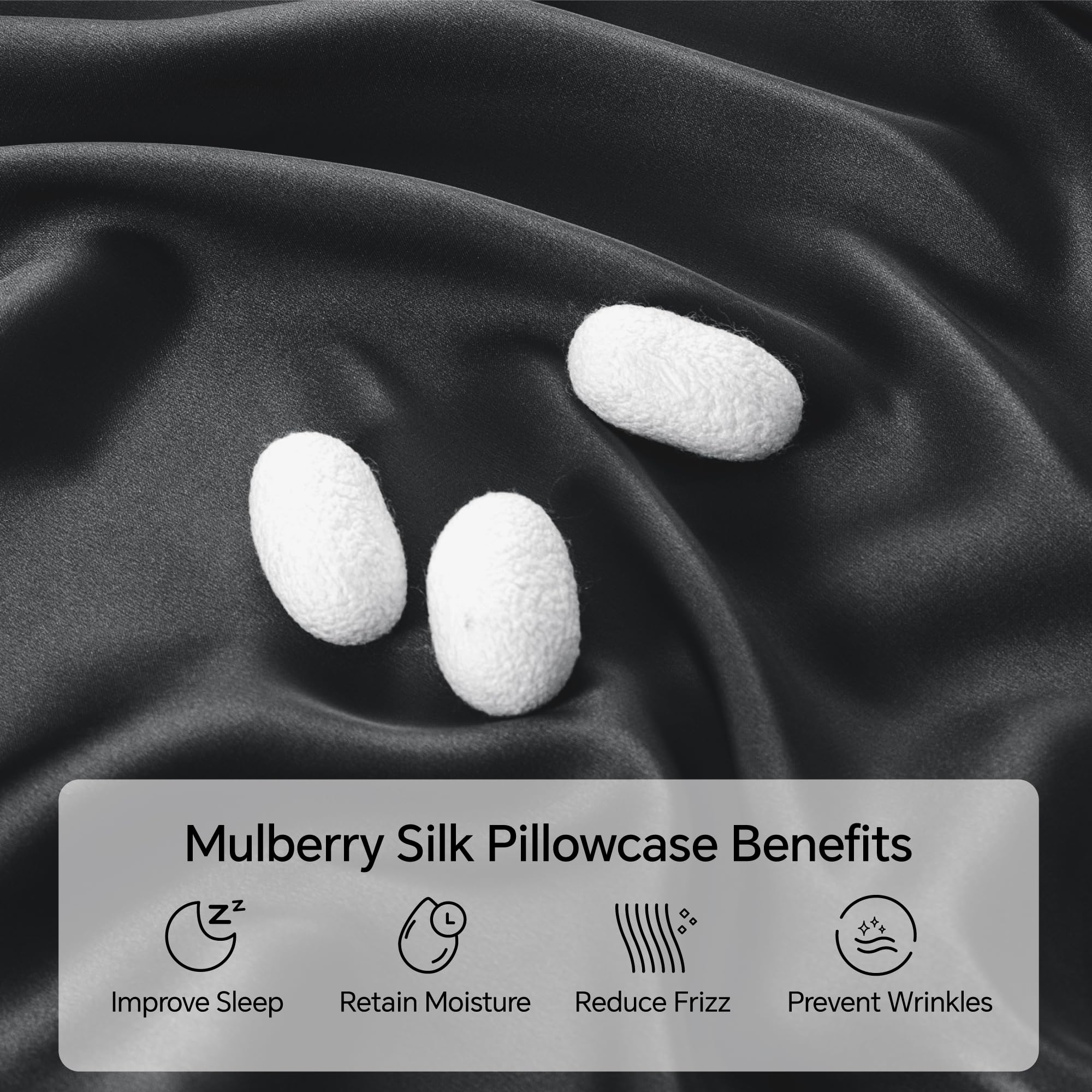 Mulberry Silk Pillowcase for Hair and Skin(Acne Resistant), Silk Pillow Cases Standard Size