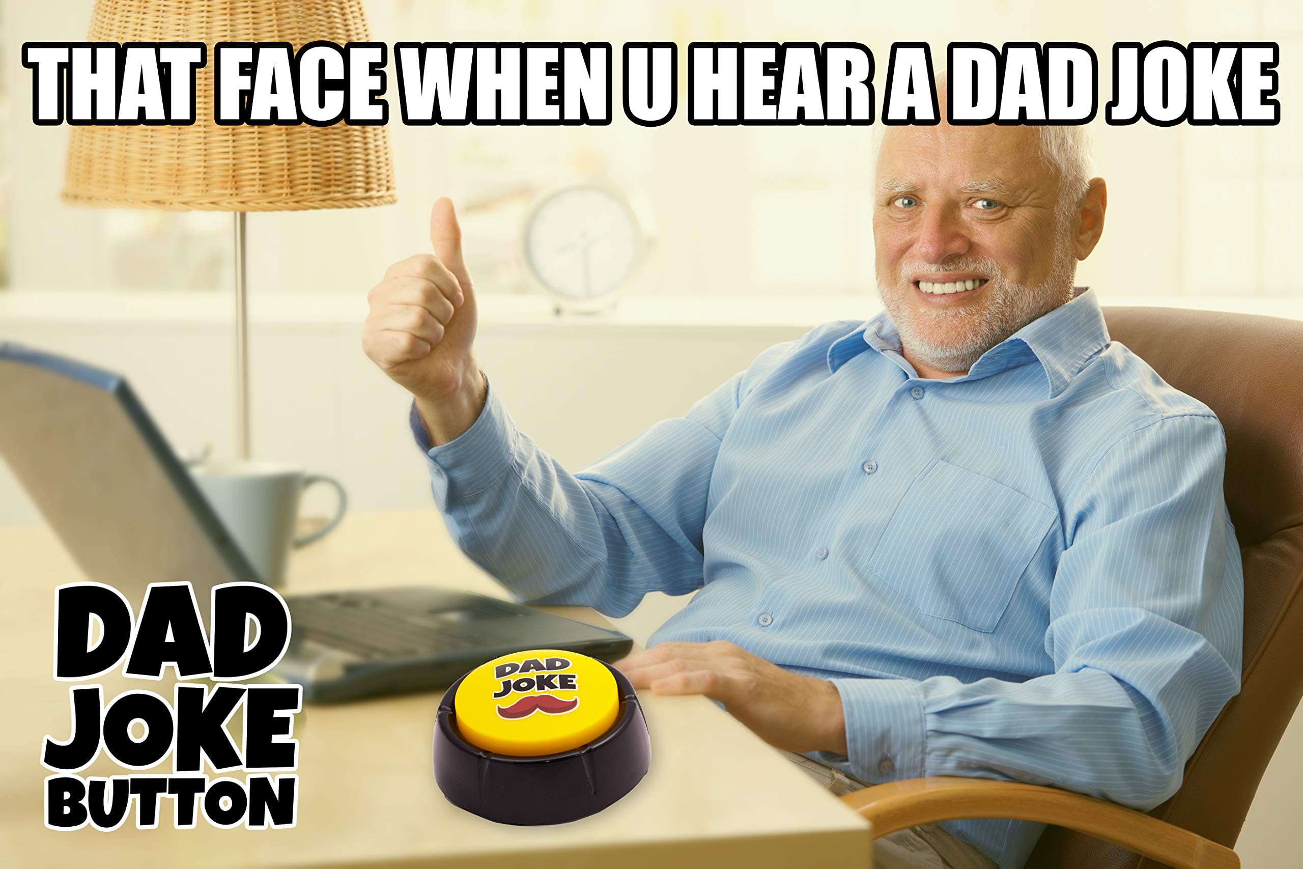 Novelty Talking Button of Dad Jokes Present