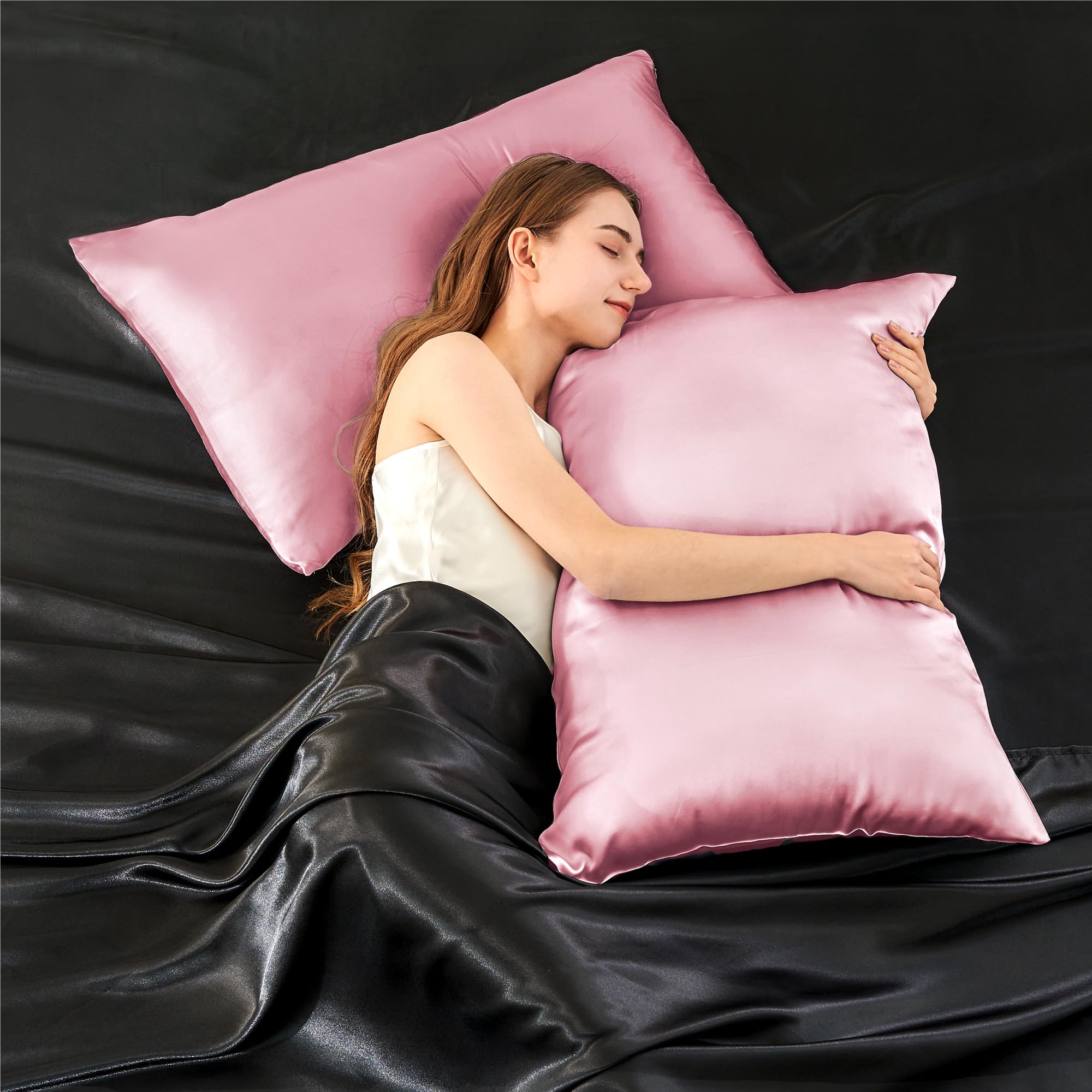 Mulberry Silk Pillowcase for Hair and Skin(Acne Resistant), Silk Pillow Cases Standard Size