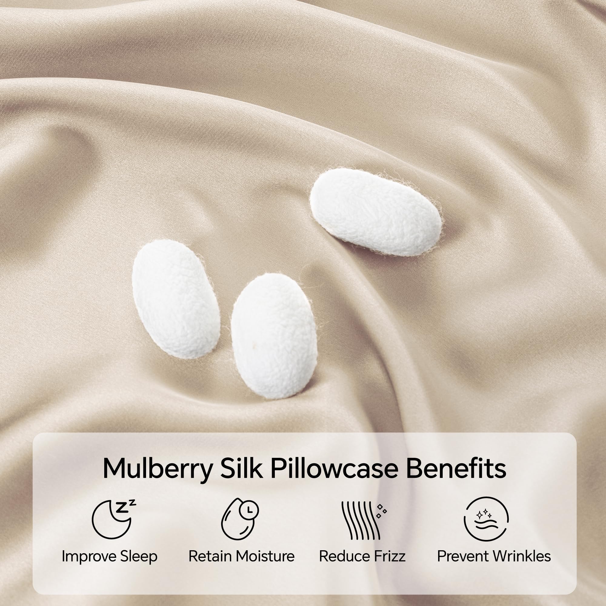 Mulberry Silk Pillowcase for Hair and Skin(Acne Resistant), Silk Pillow Cases Standard Size