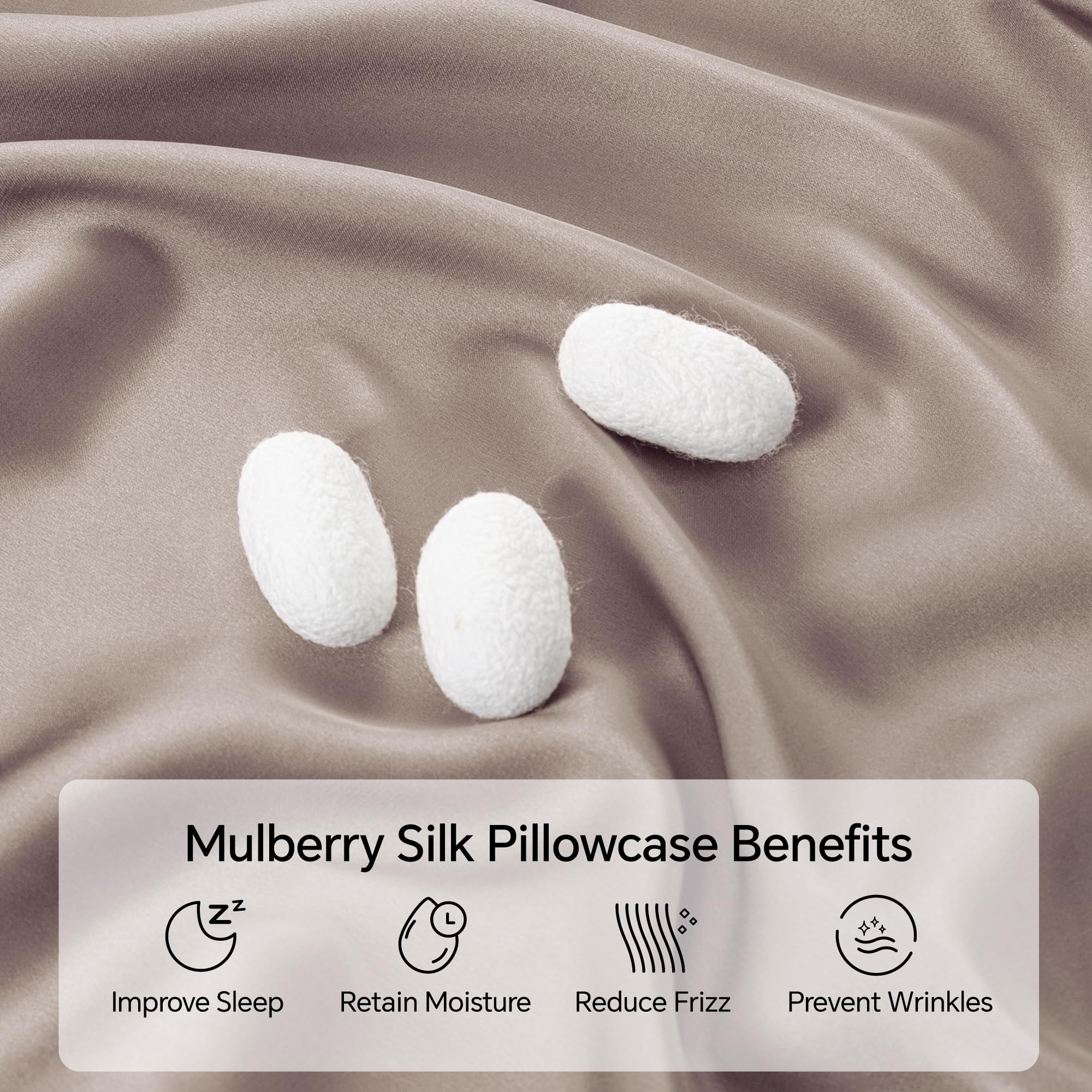 Mulberry Silk Pillowcase for Hair and Skin(Acne Resistant), Silk Pillow Cases Standard Size