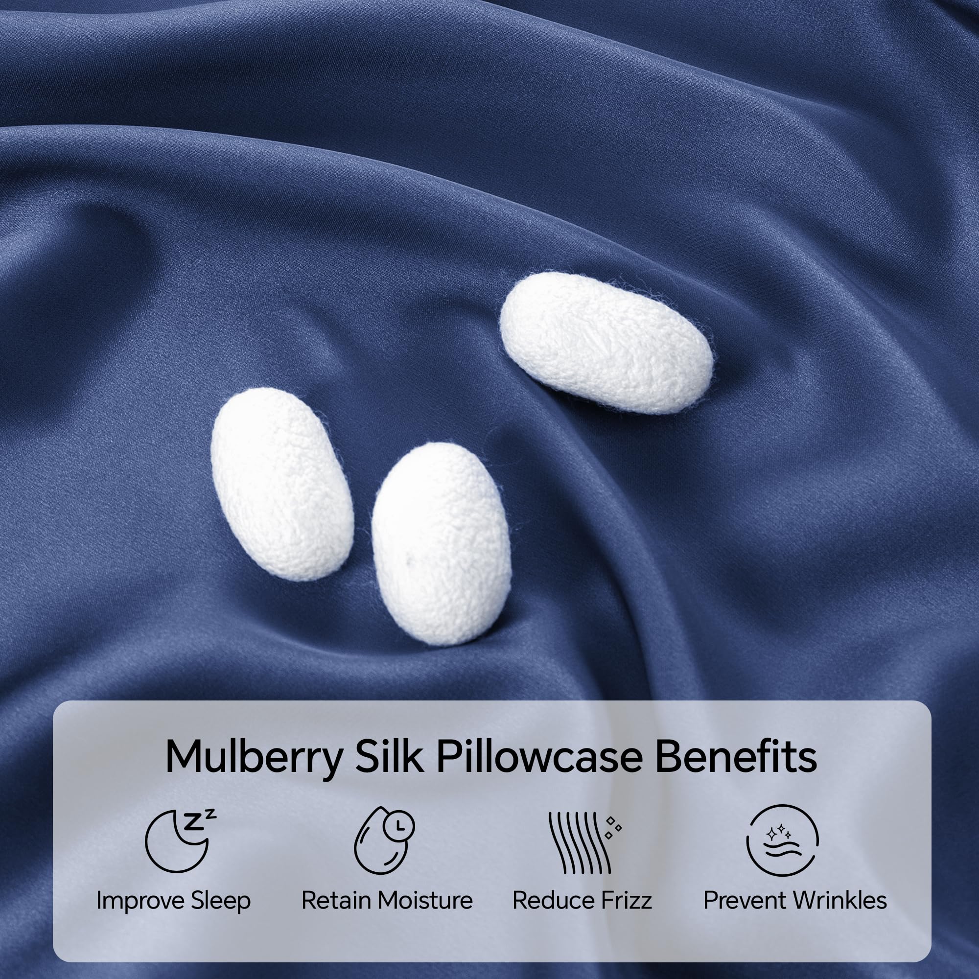 Mulberry Silk Pillowcase for Hair and Skin(Acne Resistant), Silk Pillow Cases Standard Size