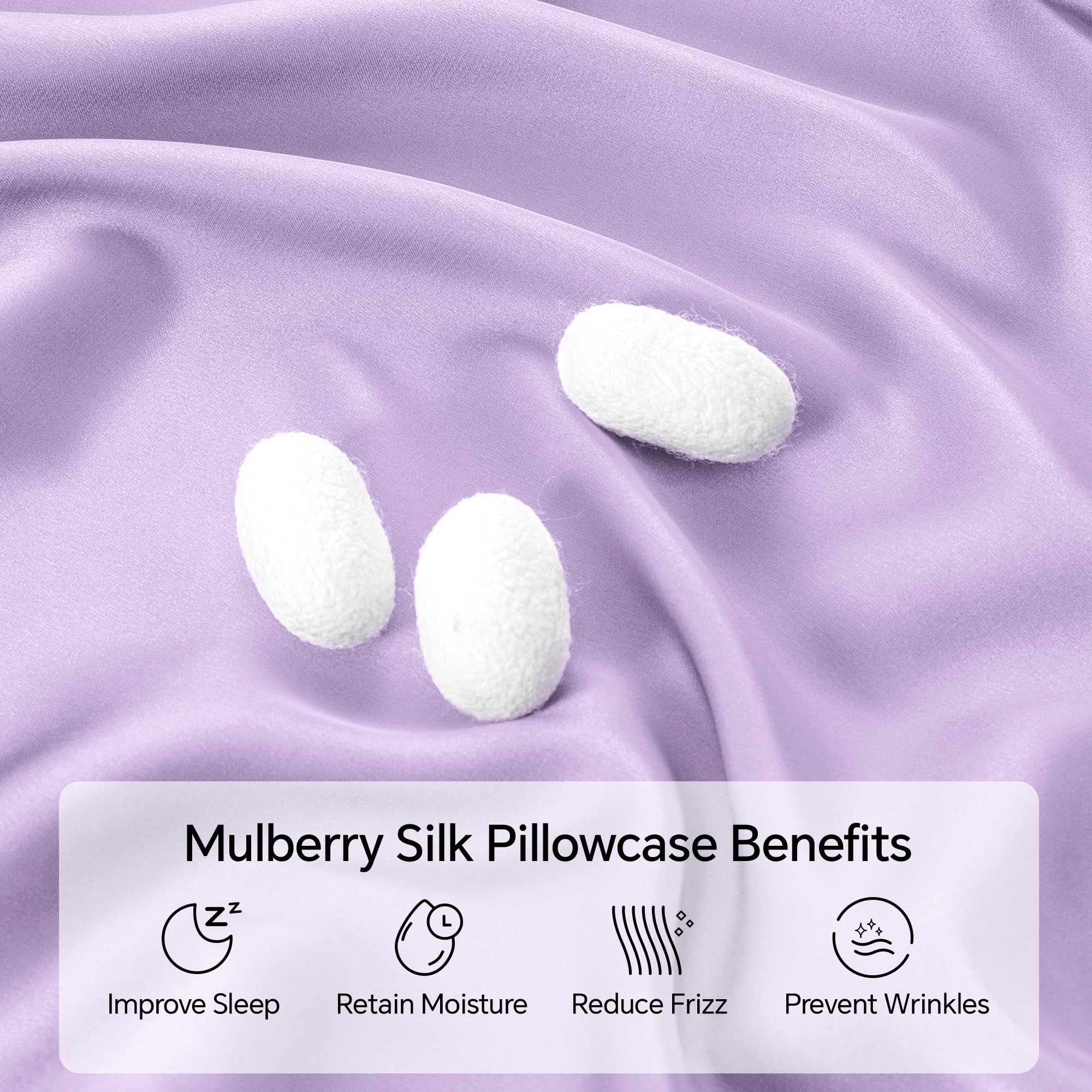 Mulberry Silk Pillowcase for Hair and Skin(Acne Resistant), Silk Pillow Cases Standard Size