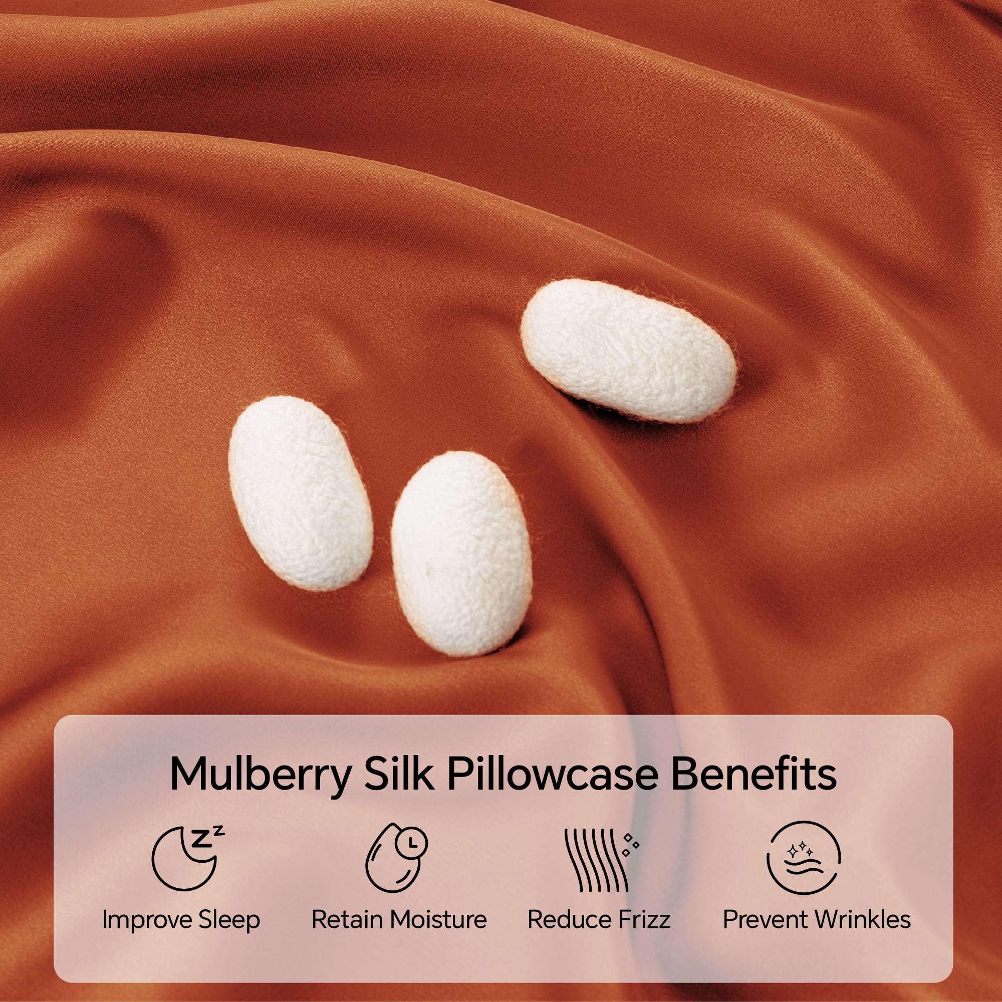 Mulberry Silk Pillowcase for Hair and Skin(Acne Resistant), Silk Pillow Cases Standard Size