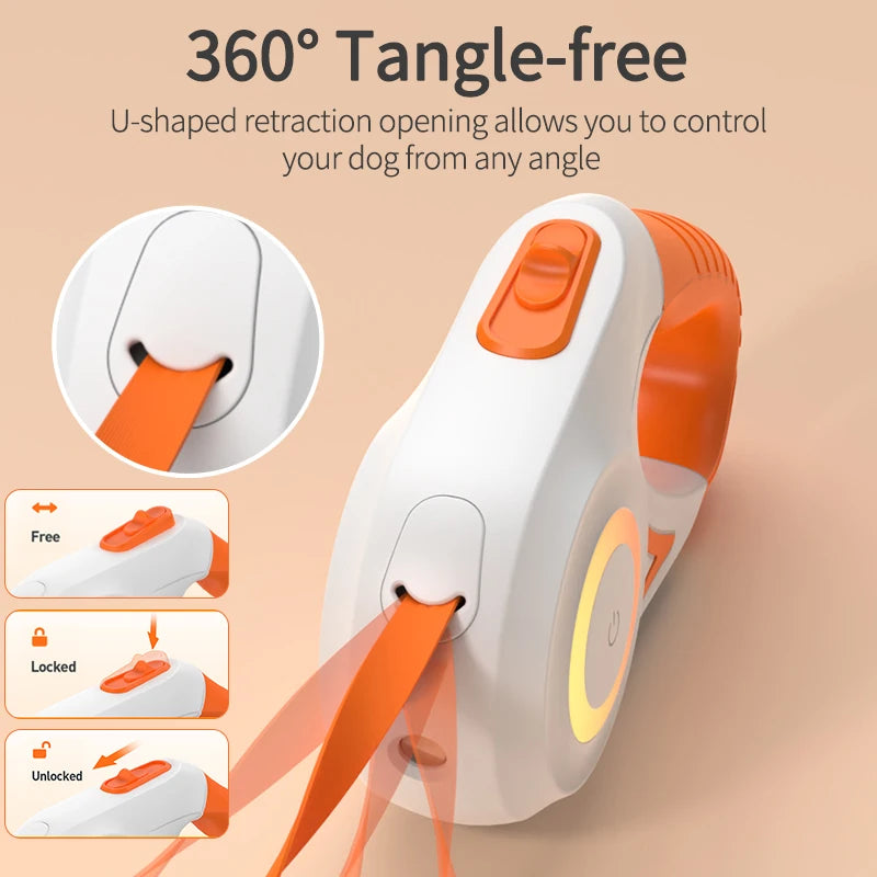 ROJECO Automatic Retractable LED Dog Leash