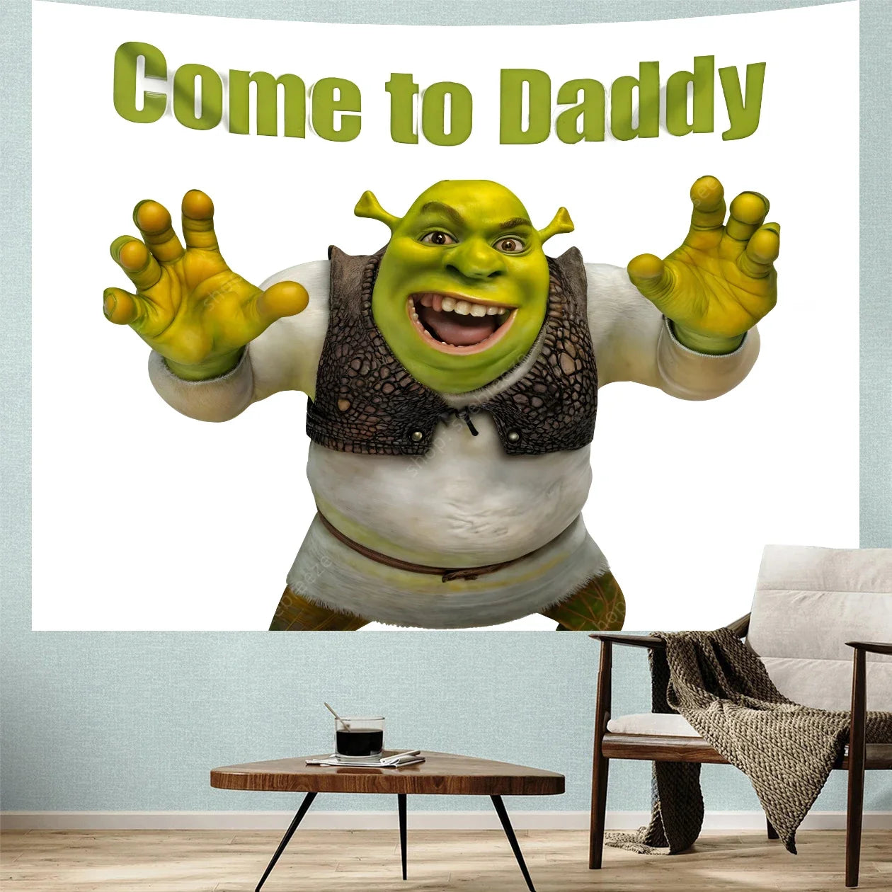 Shrek Get Out of My Swamp Wall Tapestry