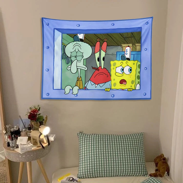 SpongeBob SquarePants Cartoon Wall Tapestry