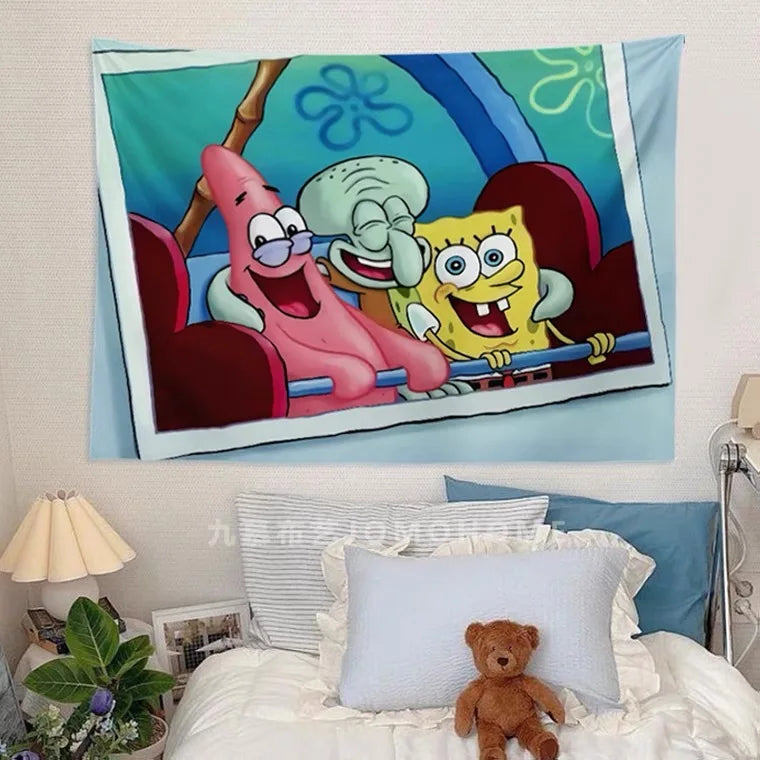 SpongeBob SquarePants Cartoon Wall Tapestry