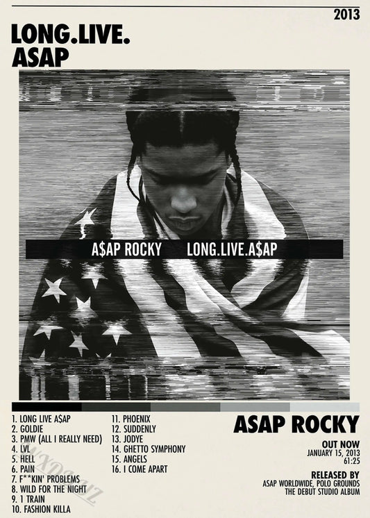 ASAP ROCKY KENDRICK LAMAR Canvas Art Poster