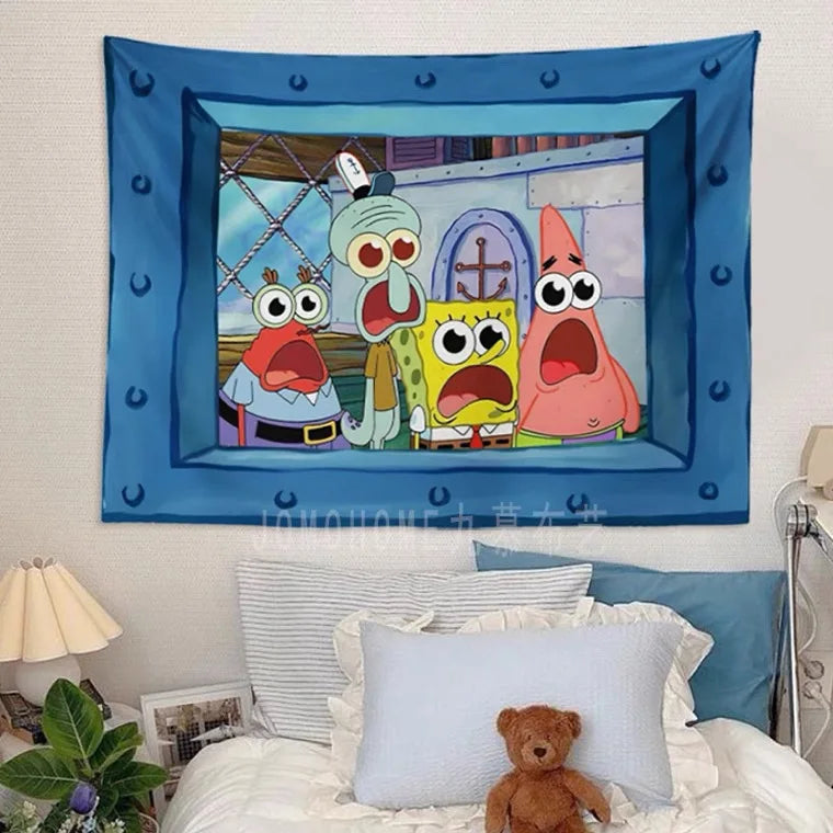 SpongeBob SquarePants Cartoon Wall Tapestry