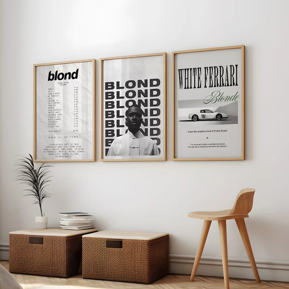 Modern Frank Ocean Blond Canvas Art Poster