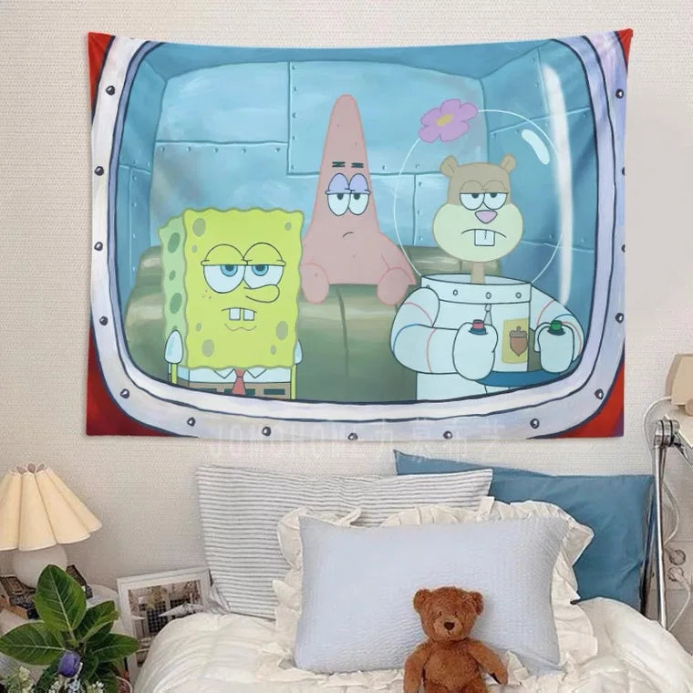 SpongeBob SquarePants Cartoon Wall Tapestry