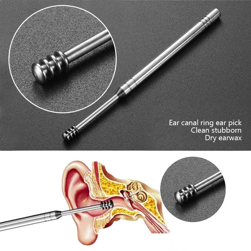 6Pcs/Set Stainless Steel Ear Wax Pickers