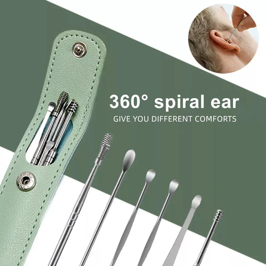 6Pcs/Set Stainless Steel Ear Wax Pickers