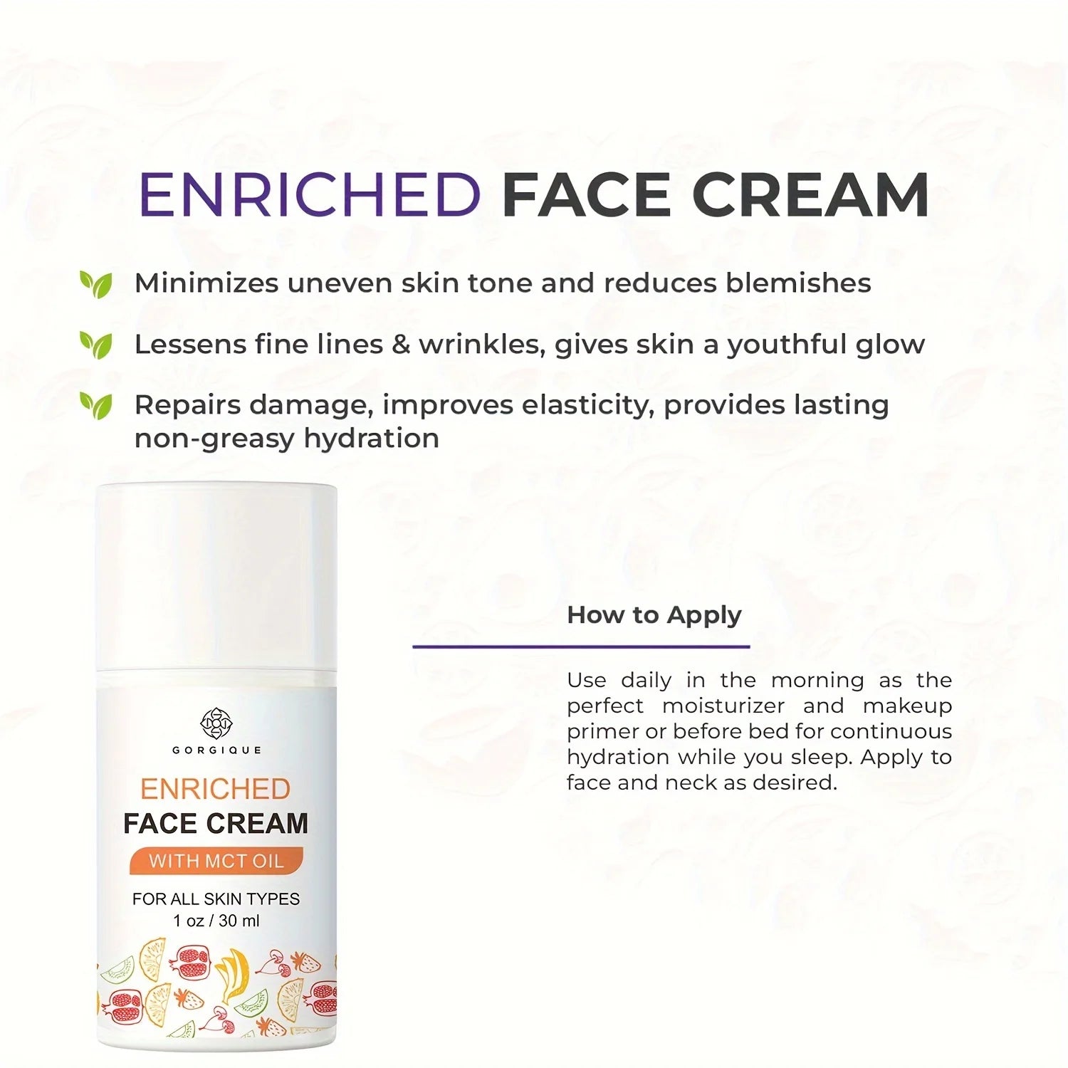 Enriched Facial Cream with MCT Oil