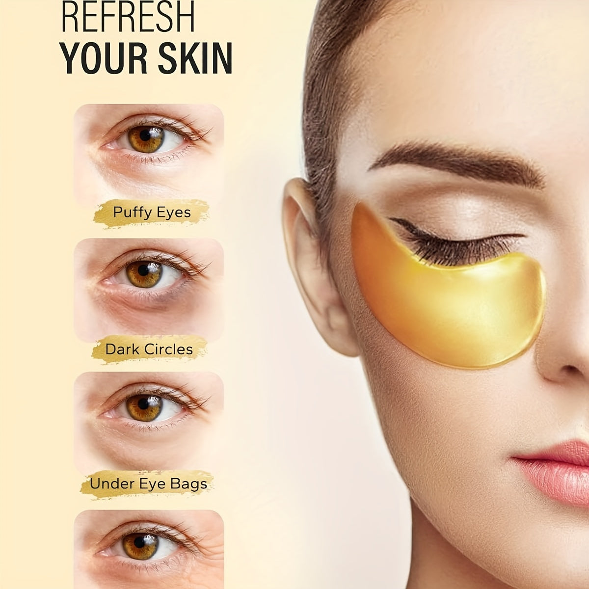 Luxurious Collagen Eye Masks for Dark Eye Circles- 24K