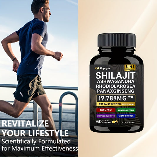 All in one supplement- Sea Moss, Black Seed Oil, Ashwagandha, Ginger & Shilajit, Rhodiola Rosea, and Panax Ginseng