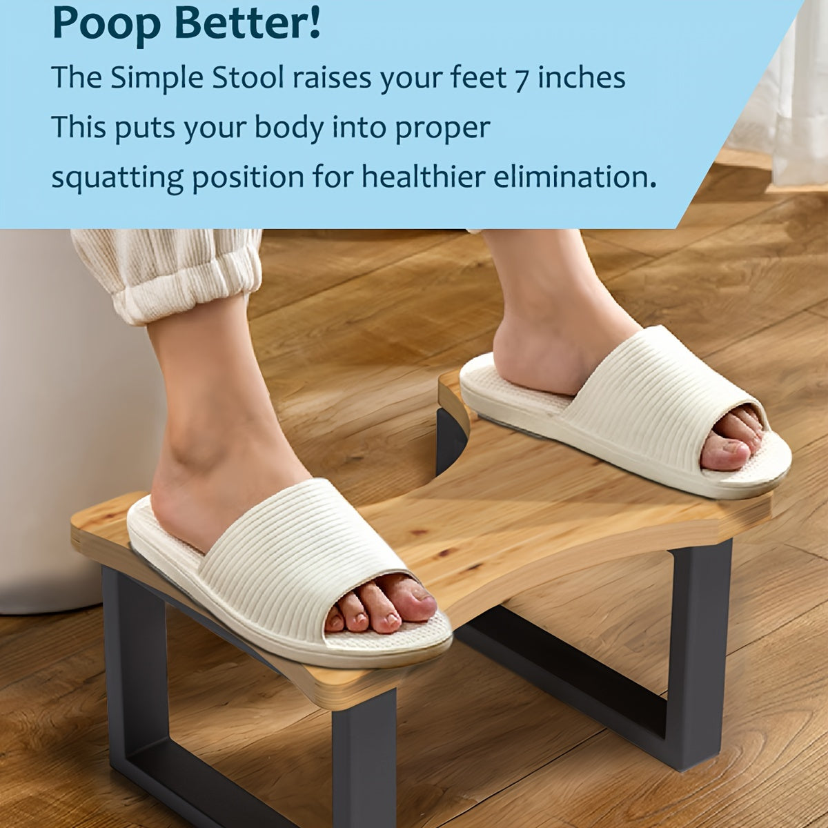 Squatty Potty- 7 inch Toilet Stool Bamboo to Improve Squatting Posture - Healthy Gifts